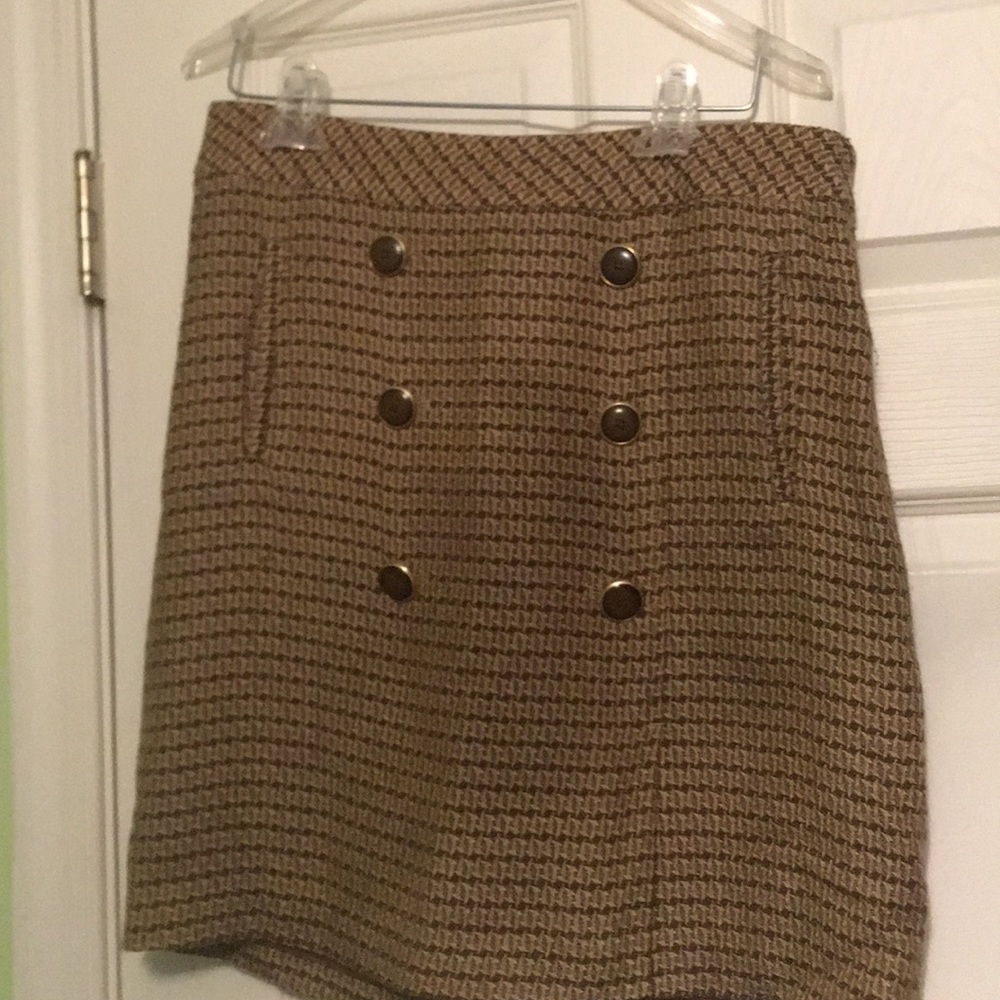 LOFT tweed buttoned skirt